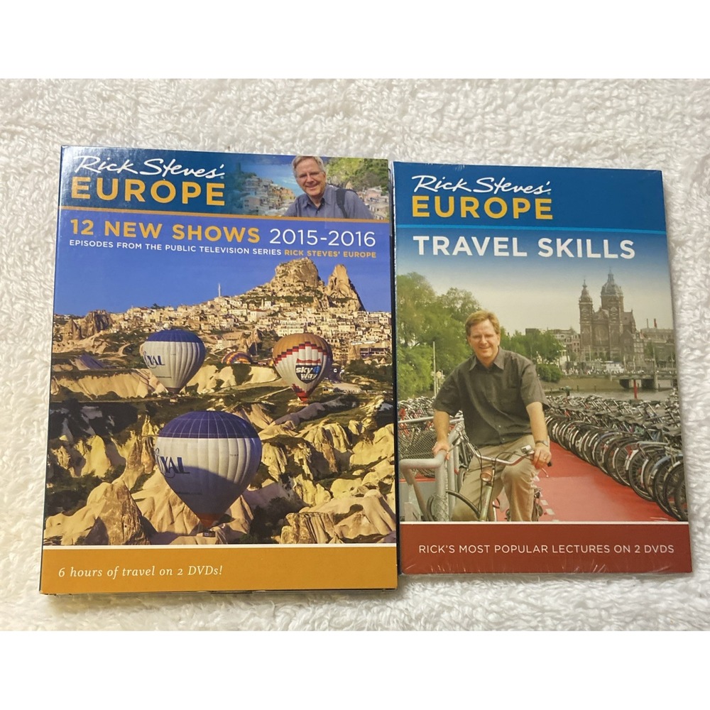Rick Steves' Europe: 12 New Shows 2015-2016 Travel Skills Dvds Lot Of 2